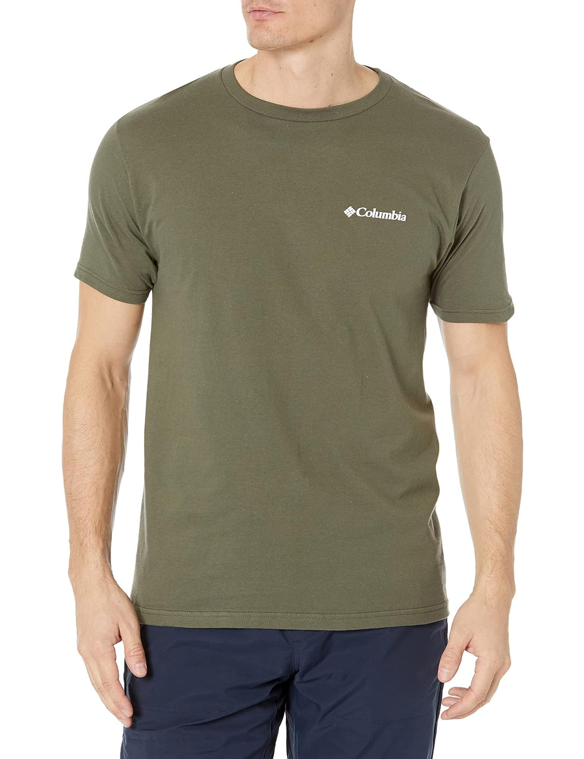 Columbia Playera Estampada Cuello Redondo para Hombre - Pesto - Sierra - XL