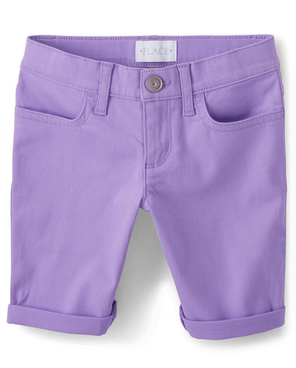 The Children's Place Pantalón Corto Skimmer para Niña - Iris Pop Purple - 10