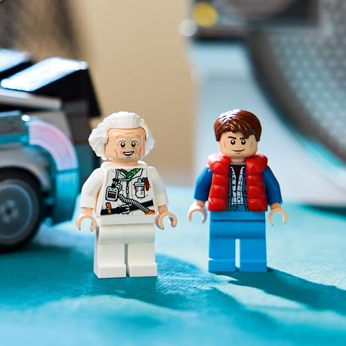 LEGO Speed Champions Máquina del Tiempo de Volver al Futuro – Auto de Juguete – 2 Minifiguras: Marty Mcfly y el Doc Brown – Set de Construcción para Niños Mayores de 9 Años – 77256
