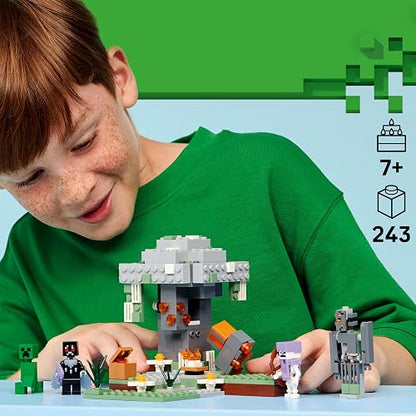 LEGO Minecraft El Jardín Pálido – Set de Construcción – Bioma Minecraft para Niños y Niñas Mayores de 7 años – Figuras de Hombre Polilla, Creeper, Esqueleto y Crepitante – 21586