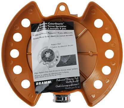 Dramm Available 15022 ColorStorm - Aspersor de torreta (9 patrones), color naranja