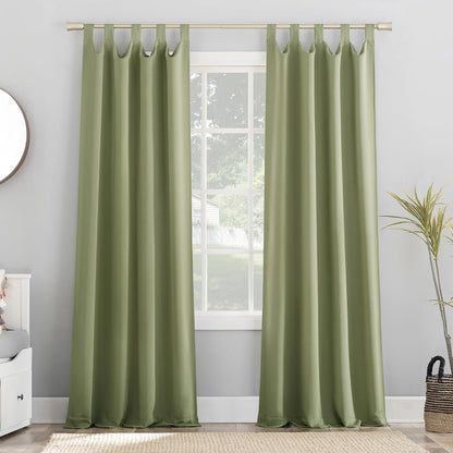 Sun Zero Panel de Cortina Blackout Easton, 40 x 95 in, Perla - Verde - 101.6An x 213.4Al cm (1 Paneles)