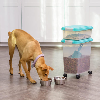 IRIS USA, Inc. Recipiente hermético para almacenar alimentos y dulces para mascotas, color azul (500089)