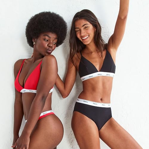 Hanes Originals - Ropa Interior de Pierna Alta, Ropa Interior de algodón elástico, Colores Surtidos, Paquete de 6 Ropa Interior para Mujer