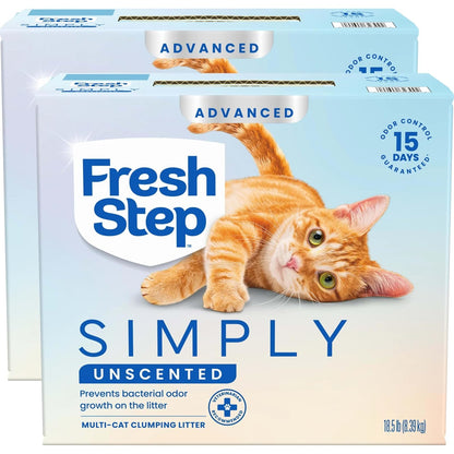 Fresh Step Advanced Arena para Gatos sin Perfume - 37 lb - ¡Nuevo! Avanzado sin perfume