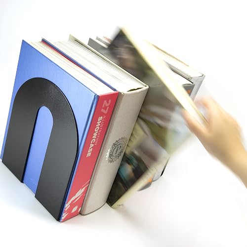 Officemate Bookends, Heavy Weighted 10" Steel, Black (93182)