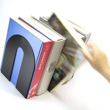 Officemate Bookends, Heavy Weighted 10" Steel, Black (93182)