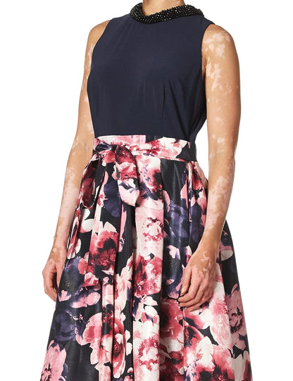 S.L. Fashions Vestido Largo Floral para Mujer, Talla Grande