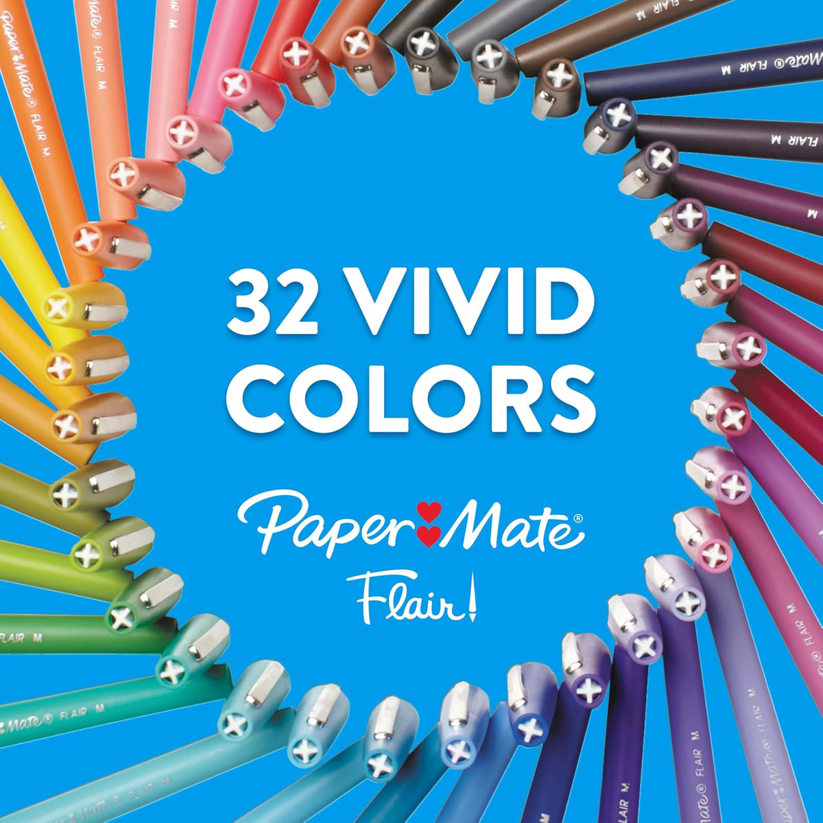 PAPER MATE - Rotuladores Flair, punta Mediano, paquete Candy Pop de edición limitada, 24 piezas (1979424)
