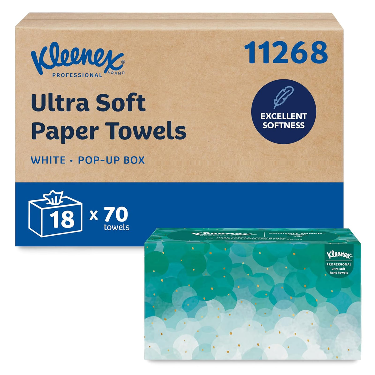 Kimberly-Clark Professional 92301 Kleenex Experience Toalla Manos Interdoblada Pop - Up, 18 cajas
