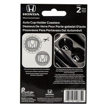 Plasticolor Posavasos de Plástico para Honda, Negro, 000675R01