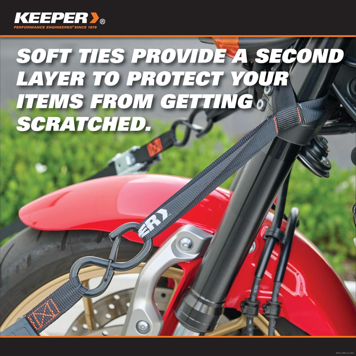 Keeper Kit de Correas de Amarre de carraca, Paquete de 4 – 1 Pulgada Correas de Carga Resistentes de 15 pies para Motocicleta, ATV, UTV y Movimiento – 1800 Libras de Resistencia a la Rotura – Incluye