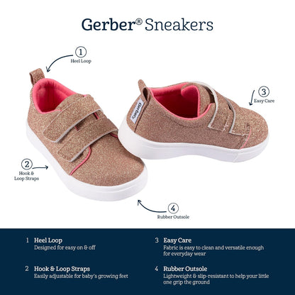 Gerber - Tenis Unisex para Cuna para recién Nacidos, para niños y niñas