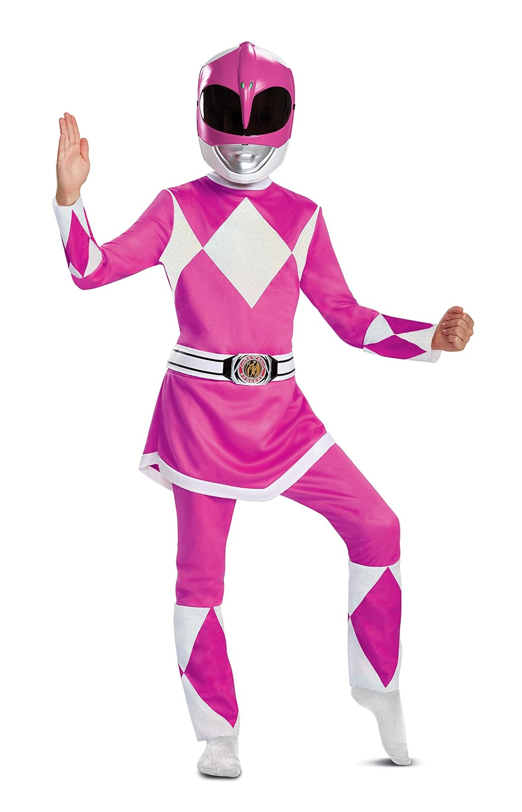 Disguise Pink Ranger Deluxe Disfraz para niño, rosa, talla (4-6x)