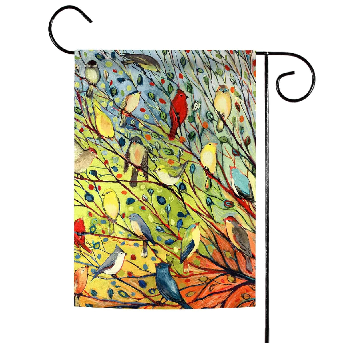 Toland Home Garden 119537 - Bandera de primavera de pájaros de árbol de 12 x 18 pulgadas, bandera de jardín de doble cara para decoración de patio al aire última intervensión, hogar, verano, otoño