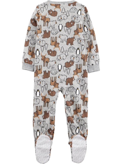 Simple Joys by Carter's - Paquete de 3 pijamas de forro polar de ajuste holgado para bebés y niños pequeños