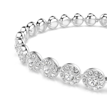 Swarovski Angelic Necklace, Earring, and Bracelet Crystal Jewelry Collection, Rhodium Tone Finish, Blue Crystal, Pink Crystal, Clear Crystal