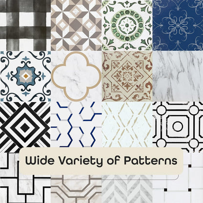 Achim Home Decor - Azulejos de vinilo autoadhesivo retro de 12 pulgadas, 20 azulejos, 12 x 12 pulgadas, patrón Carrera, despegar y pegar, suelos de bricolaje para cocina, comedor, dormitorios y baños