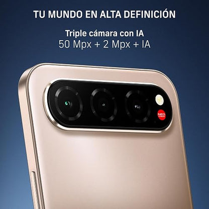 nubia Air 6.8" AMOLED 120Hz, 256GB + 20GB RAM, Triple Cámara 50MP, Selfie 20MP, Android 15, 5G, IP68/IP69 Dorado