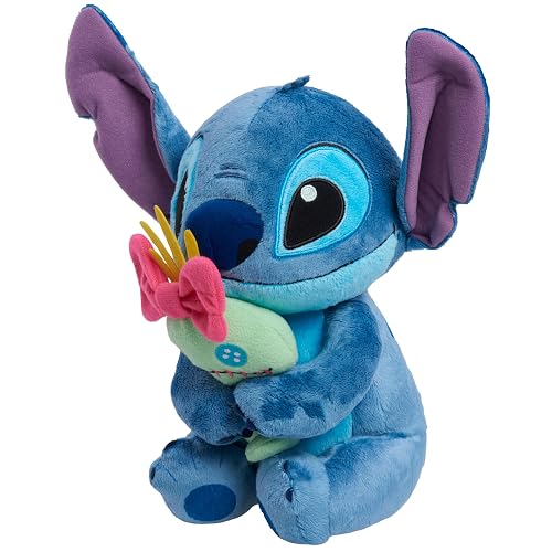 Just Play Disney Classics Lil Friends Stitch and Scrump - Peluche de Peluche, de 31,8 cm de Alto, Juguetes para niños a Partir de 2 años