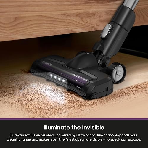 Eureka - Aspiradora inalámbrica Ligera, Recargable para Madera Dura, Pelo de Mascotas, Negro, ReactiClean 410