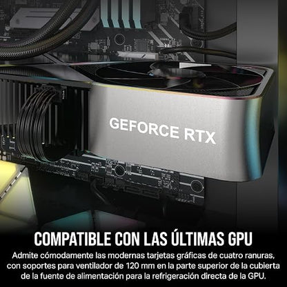Corsair 3000D Airflow Chasis para PC semitorre – Ventiladores de 3 Clavijas – Compatibilidad con GPU de Cuatro Ranuras – Admite hasta 8 Ventiladores de 120 mm – Diseño de Gran Caudal de Aire - Negro