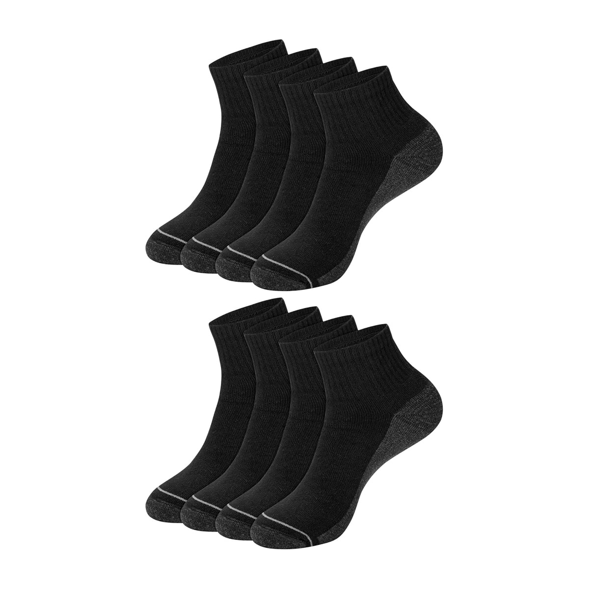 Hanes Men's Comfortblend Max Cushion 6-Pack White Ankle Socks, Blanco - Negro - 6-12
