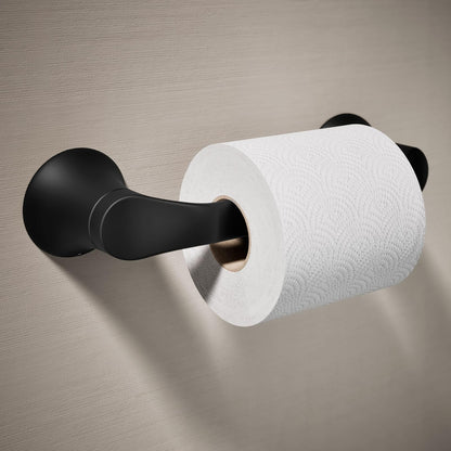KOHLER 27397-BL Simplice Soporte de Papel higiénico Giratorio para Montaje en Pared, Color Negro Mate