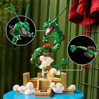 LEGO Pokémon Rayquaza – Set de Construcción – Personaje de Videojuego Articulado para Adultos – Pokémon de Tipo Volador y Dragón para Decorar – para Mayores de 18 Años – 72168