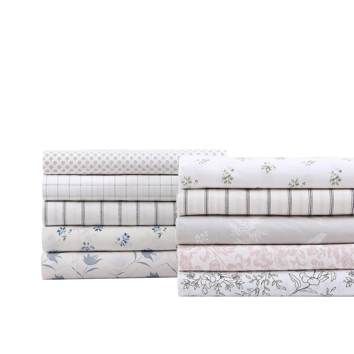 Stone Cottage - Juego de sábanas matrimoniales, Juego de Ropa de Cama de percal de algodón, Juego de Cama Ideal crujiente y Fresco (Hawley Floral, matrimonial)