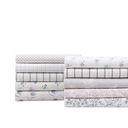 Stone Cottage - Juego de sábanas matrimoniales, Juego de Ropa de Cama de percal de algodón, Juego de Cama Ideal crujiente y Fresco (Hawley Floral, matrimonial)