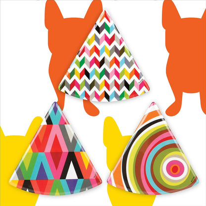 French Bull - Juego de 6 platos surtidos de melamina, vajilla de melamina, para servir, fiesta, plato, plato (platos de postre de 8 pulgadas, surtidos)