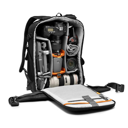 Lowepro Flipside BP 400 AW III Mochila para Cámara Réflex y sin Espejo con Acceso Lateral y Trasero, Divisores Ajustables, Compatible con Sony Alpha 7, Ideal para Viajes y Exteriores, Color Negro