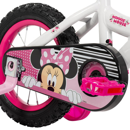 Huffy Disney Minnie - Bicicleta para niña para niños, Ruedas de Entrenamiento, 12 Pulgadas y 16 Pulgadas