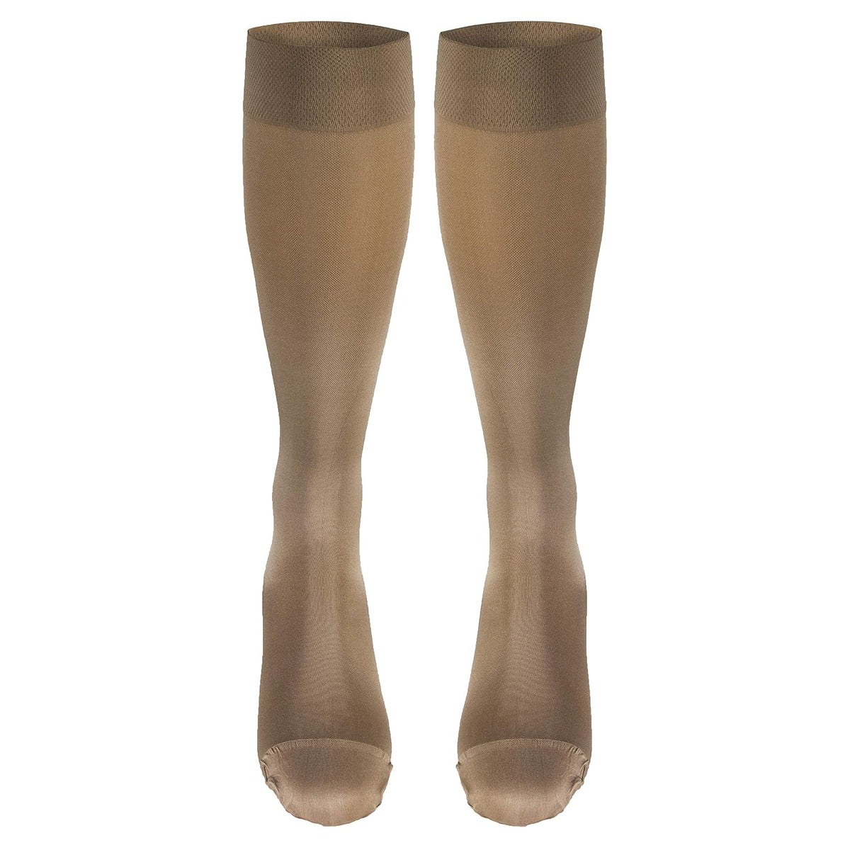 Truform Women's Compression Stockings, 20-30 Mmhg, Knee High Length, Closed Toe, Opaque Beige, Pack of 1