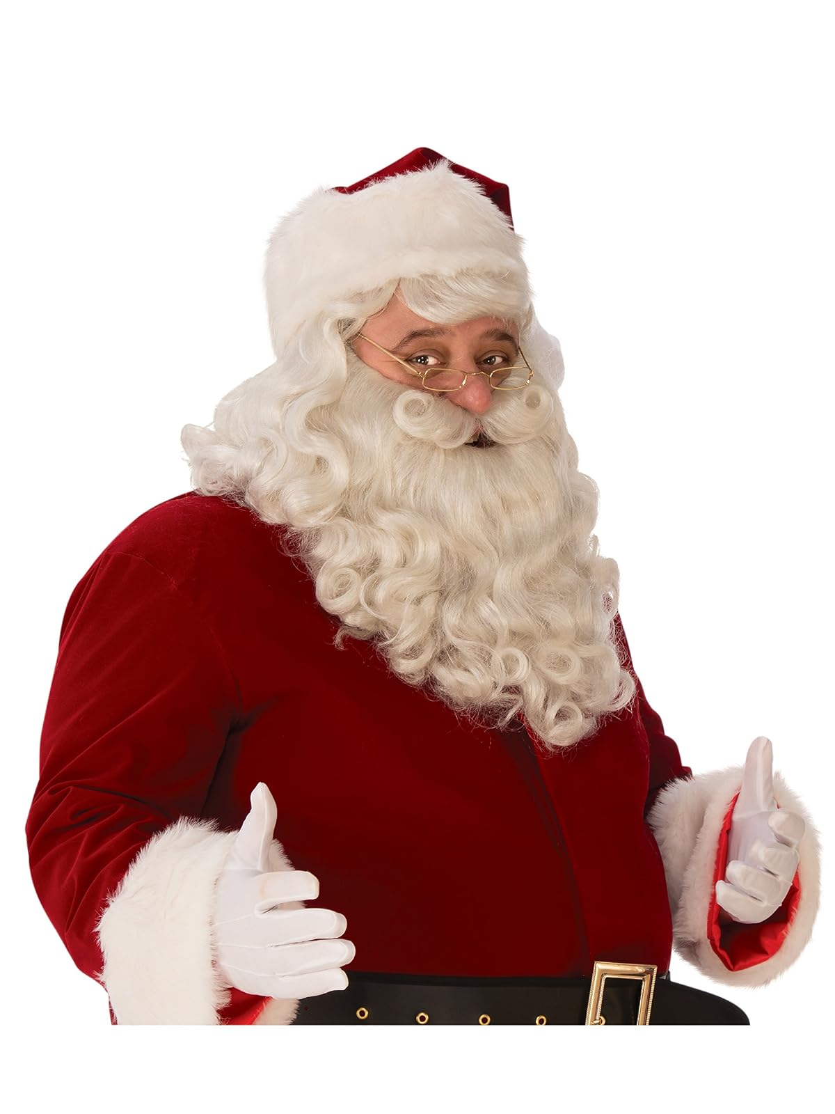 Rubie's Value - Juego de barba y peluca de Papá Noel para hombre, Blanco, Talla única