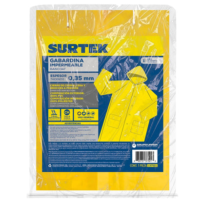 Surtek 137521 Gabardina Impermeable, Chica