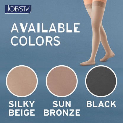 JOBST Activa - Medias de compresión transparentes, 8-15 mmHg, hasta el muslo