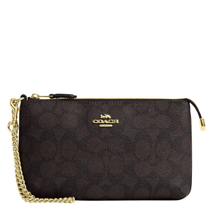 COACH Large Wristlet W Chain GRANDE WRISTLET W CADENA Mujer