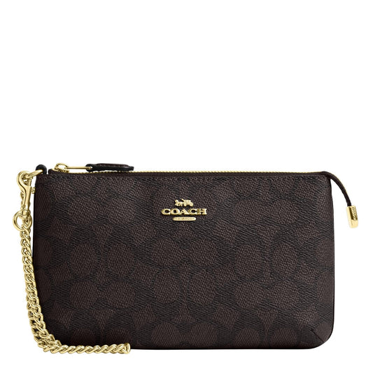 COACH Large Wristlet W Chain GRANDE WRISTLET W CADENA Mujer