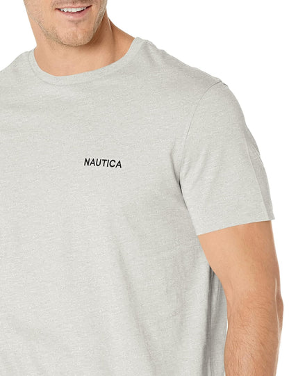 Nautica - playera de manga corta para hombre, Gris Caliente, M