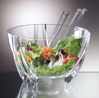 Prodyne SB-3-C Acrylic Salad Bowl with Servers