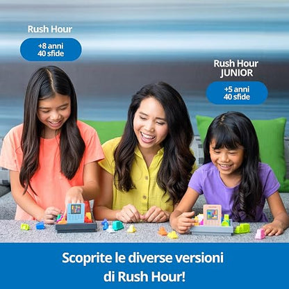 Juego de Mesa de Lógica Rush Hour | Ravensburger ThinkFun | Desafío de Tráfico con 40 Retos | Versión en Español para Niños y Adultos | Entrena tu Mente