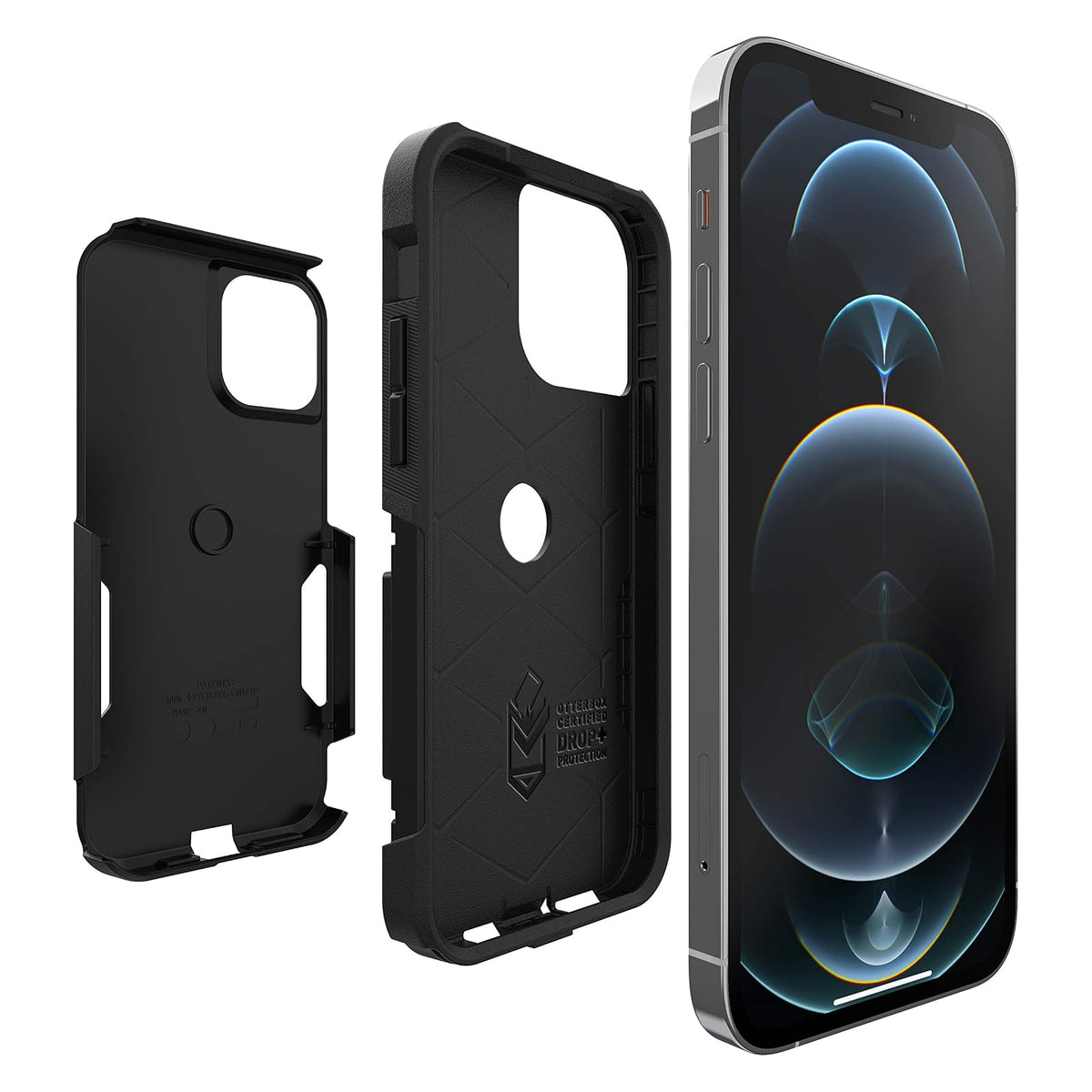 OtterBox - Funda para iPhone 12 y 12 Pro Commuter Series - Una Sola Unidad se envía en Bolsa de plástico, Ideal para Clientes de Negocios, Negro, Delgado y Resistente, amigable con el Bolsillo, con