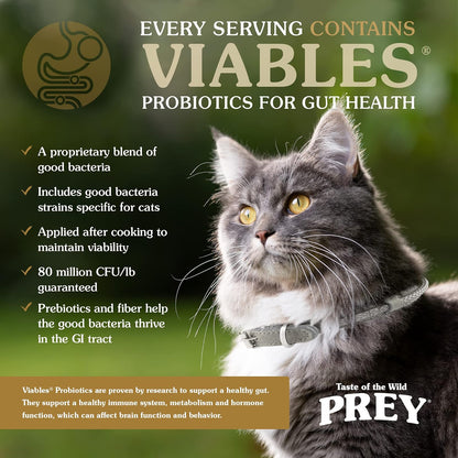 Taste of The Wild Prey Res Angus Alimento para Gato | Res Angus como ingrediente principal, ingredientes limitados, sin granos, fórmula para gatos adultos