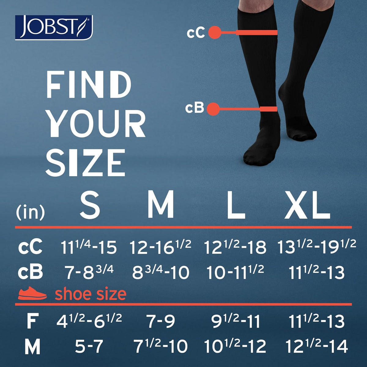 JOBST ACTIVA Athletic - Calcetines de compresión de 15 a 20 mmHg hasta la rodilla, puntera cerrada, blanco, talla S