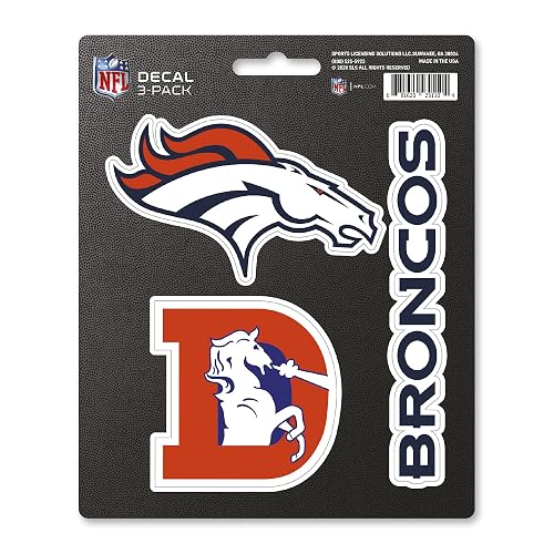 NFL Team Decal - Pack de 3, Anaranjado