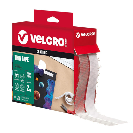 Velcro Brand 91325 Tiras de Velcro con la Parte de Atrás Adhesiva