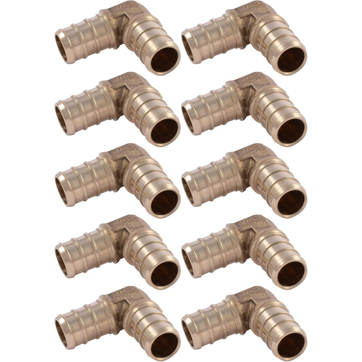 SharkBite Codo de 90° para Tubería PEX y PE-RT, Paquete de 10 - 1,27 cm - 10 unidades