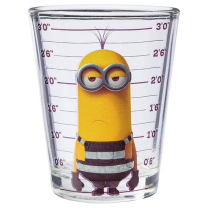 Minion de Mi villano favorito, foto de identificación policial, minis, vaso para tragos, Multicolor, 29.57ml, 1